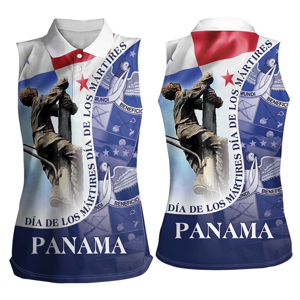 Panama Dia de los Martires Women Sleeveless Polo Shirt Panama Martyrs' Day Raises Flag - Wonder Print Shop