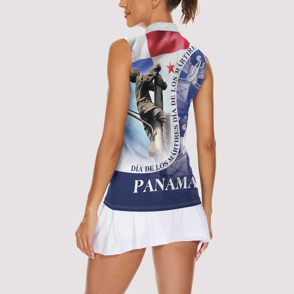 Panama Dia de los Martires Women Sleeveless Polo Shirt Panama Martyrs' Day Raises Flag - Wonder Print Shop