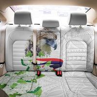 Philippines Eagle and Sampaguita Flowers Back Car Seat Cover Polynesian Pattern LT9 - Wonder Print Shop
