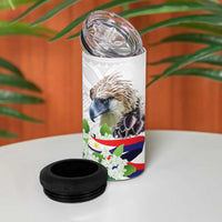 Philippines Eagle and Sampaguita Flowers 4 in 1 Can Cooler Tumbler Polynesian Pattern LT9 - Wonder Print Shop