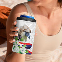 Philippines Eagle and Sampaguita Flowers 4 in 1 Can Cooler Tumbler Polynesian Pattern LT9 - Wonder Print Shop