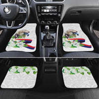 Philippines Eagle and Sampaguita Flowers Car Mats Polynesian Pattern LT9 - Wonder Print Shop