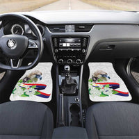 Philippines Eagle and Sampaguita Flowers Car Mats Polynesian Pattern LT9 - Wonder Print Shop