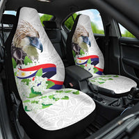 Philippines Eagle and Sampaguita Flowers Car Seat Cover Polynesian Pattern LT9 - Wonder Print Shop