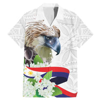 Philippines Eagle and Sampaguita Flowers Family Matching Mermaid Dress and Hawaiian Shirt Polynesian Pattern LT9 - Wonder Print Shop