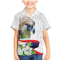 Philippines Eagle and Sampaguita Flowers Family Matching Mermaid Dress and Hawaiian Shirt Polynesian Pattern LT9 - Wonder Print Shop