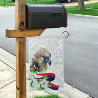 Philippines Eagle and Sampaguita Flowers Garden Flag Polynesian Pattern - Wonder Print Shop