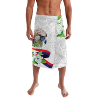Philippines Eagle and Sampaguita Flowers Lavalava Polynesian Pattern - Wonder Print Shop
