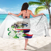 Philippines Eagle and Sampaguita Flowers Sarong Polynesian Pattern - Wonder Print Shop