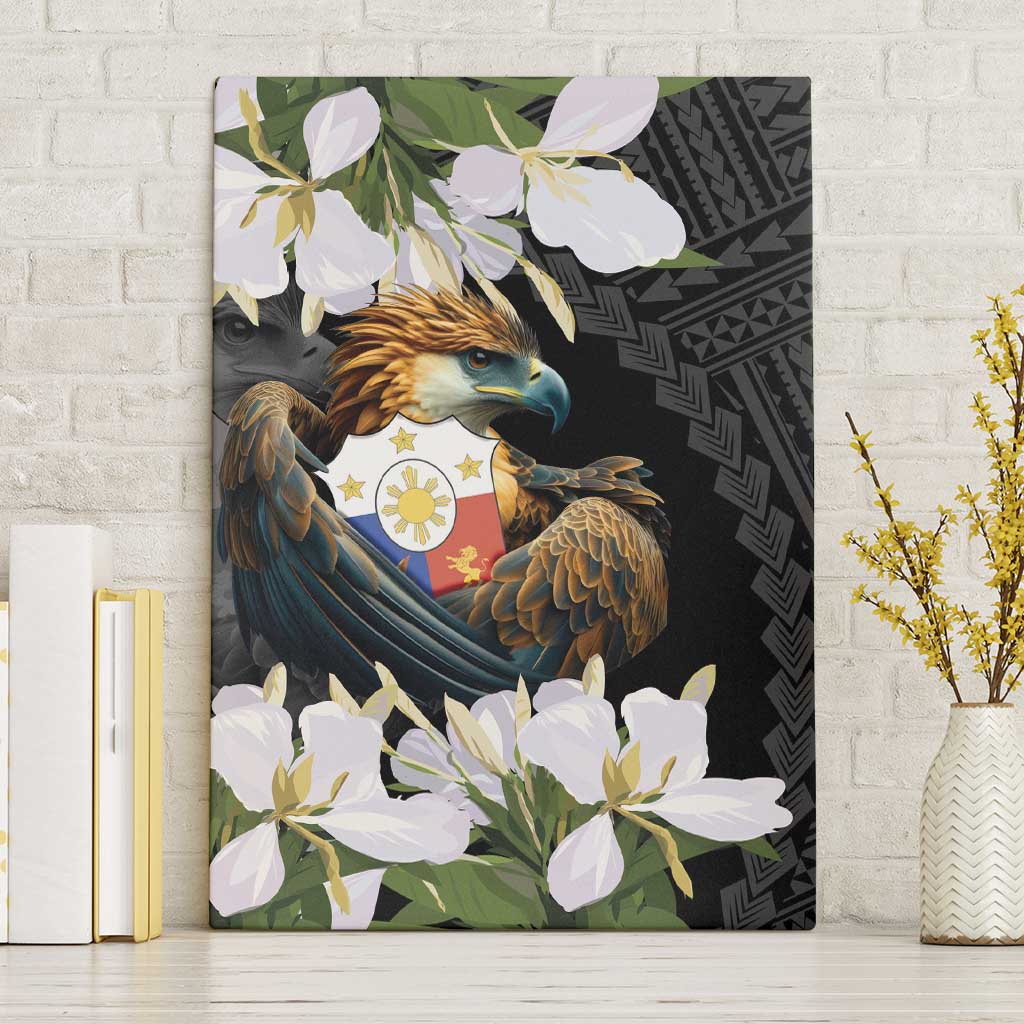 Philippines Eagle with Coat Of Arm Canvas Wall Art Simple Sampaguita Jasmine LT9 - Wonder Print Shop