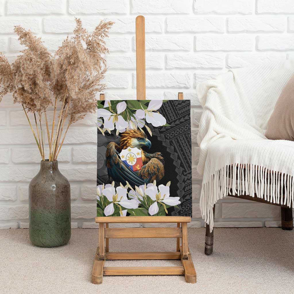 Philippines Eagle with Coat Of Arm Canvas Wall Art Simple Sampaguita Jasmine LT9 - Wonder Print Shop
