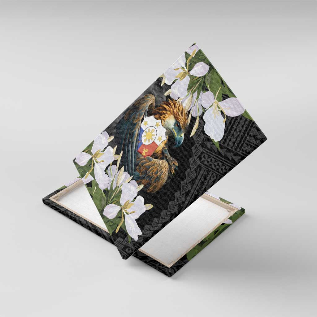 Philippines Eagle with Coat Of Arm Canvas Wall Art Simple Sampaguita Jasmine LT9 - Wonder Print Shop