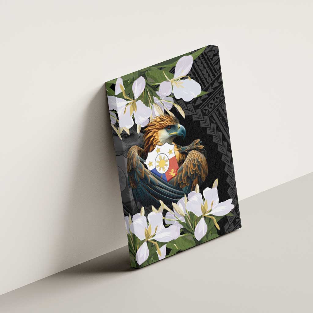 Philippines Eagle with Coat Of Arm Canvas Wall Art Simple Sampaguita Jasmine LT9 - Wonder Print Shop