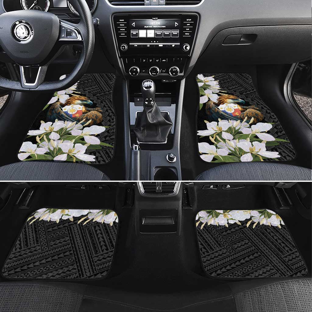 Philippines Eagle with Coat Of Arm Car Mats Simple Sampaguita Jasmine LT9 - Wonder Print Shop