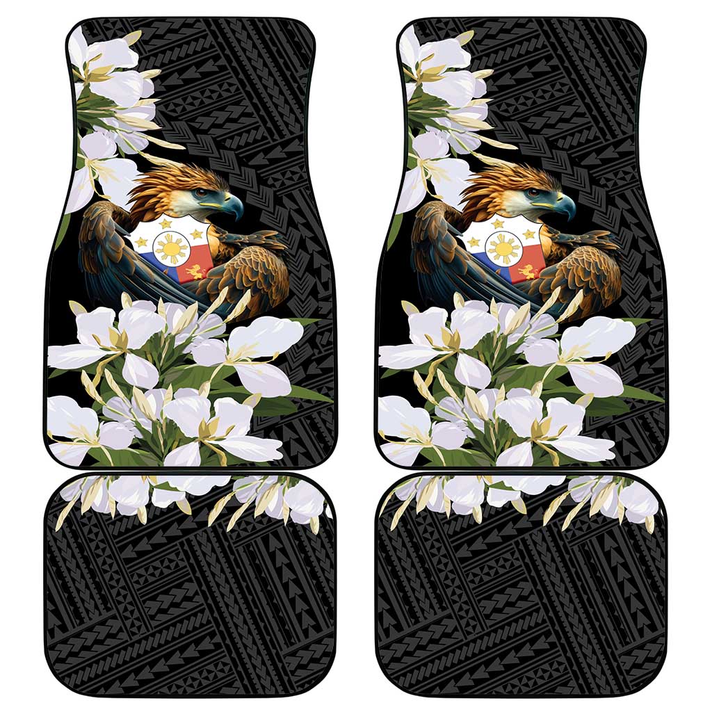 Philippines Eagle with Coat Of Arm Car Mats Simple Sampaguita Jasmine LT9 - Wonder Print Shop