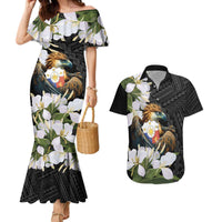 Philippines Eagle with Coat Of Arm Couples Matching Mermaid Dress and Hawaiian Shirt Simple Sampaguita Jasmine LT9 - Wonder Print Shop