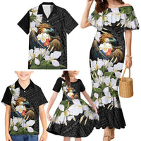 Philippines Eagle with Coat Of Arm Family Matching Mermaid Dress and Hawaiian Shirt Simple Sampaguita Jasmine LT9 - Wonder Print Shop