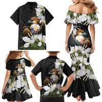 Philippines Eagle with Coat Of Arm Family Matching Mermaid Dress and Hawaiian Shirt Simple Sampaguita Jasmine LT9 - Wonder Print Shop