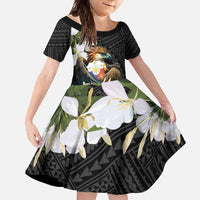 Philippines Eagle with Coat Of Arm Family Matching Off Shoulder Maxi Dress and Hawaiian Shirt Simple Sampaguita Jasmine LT9 - Wonder Print Shop