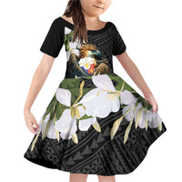 Philippines Eagle with Coat Of Arm Family Matching Off Shoulder Short Dress and Hawaiian Shirt Simple Sampaguita Jasmine LT9 - Wonder Print Shop