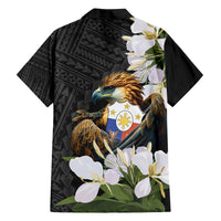 Philippines Eagle with Coat Of Arm Family Matching Summer Maxi Dress and Hawaiian Shirt Simple Sampaguita Jasmine - Wonder Print Shop