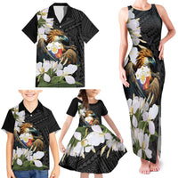 Philippines Eagle with Coat Of Arm Family Matching Tank Maxi Dress and Hawaiian Shirt Simple Sampaguita Jasmine - Wonder Print Shop