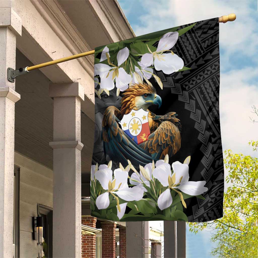Philippines Eagle with Coat Of Arm Garden Flag Simple Sampaguita Jasmine - Wonder Print Shop