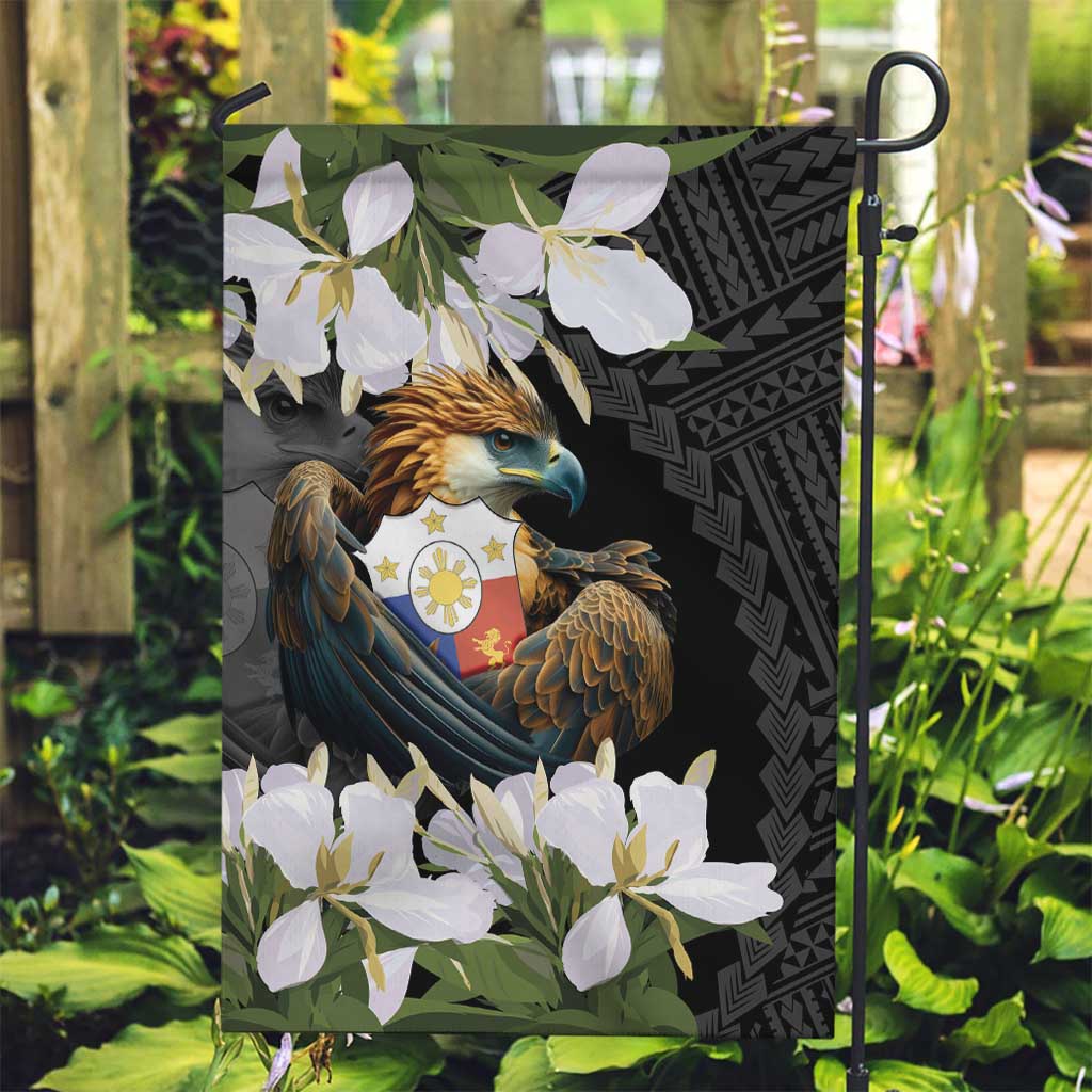 Philippines Eagle with Coat Of Arm Garden Flag Simple Sampaguita Jasmine - Wonder Print Shop