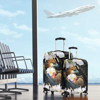 Philippines Eagle with Coat Of Arm Luggage Cover Simple Sampaguita Jasmine - Wonder Print Shop