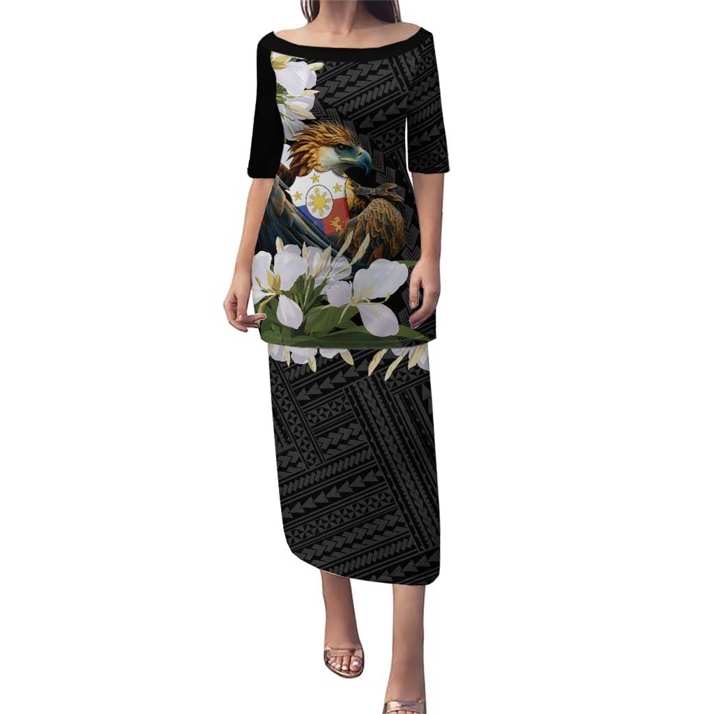 Philippines Eagle with Coat Of Arm Puletasi Simple Sampaguita Jasmine - Wonder Print Shop