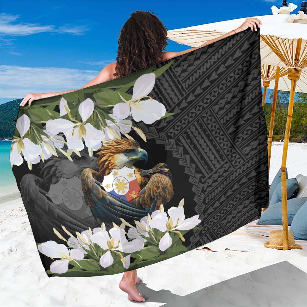 Philippines Eagle with Coat Of Arm Sarong Simple Sampaguita Jasmine - Wonder Print Shop