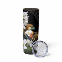 Philippines Eagle with Coat Of Arm Skinny Tumbler Simple Sampaguita Jasmine - Wonder Print Shop