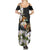 Philippines Eagle with Coat Of Arm Summer Maxi Dress Simple Sampaguita Jasmine - Wonder Print Shop