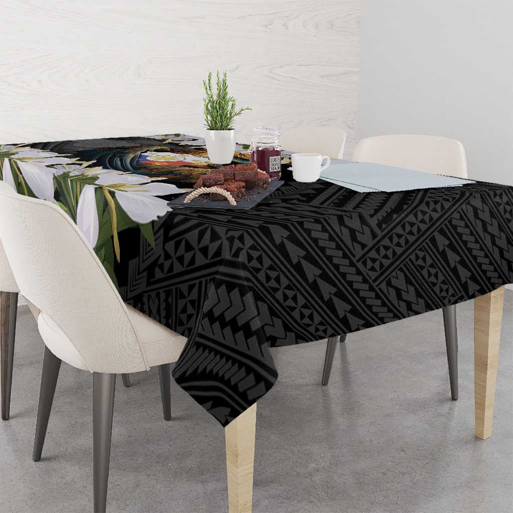 Philippines Eagle with Coat Of Arm Tablecloth Simple Sampaguita Jasmine - Wonder Print Shop