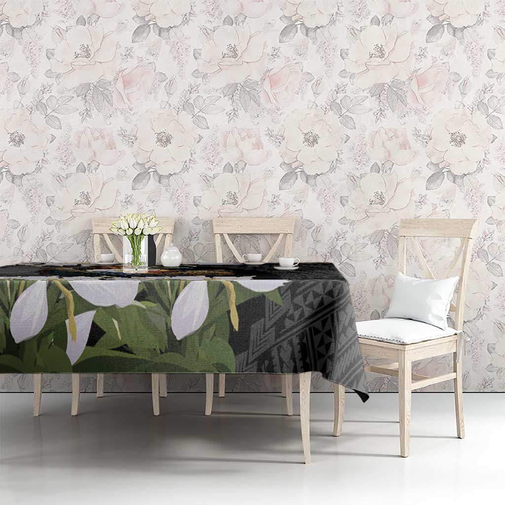 Philippines Eagle with Coat Of Arm Tablecloth Simple Sampaguita Jasmine - Wonder Print Shop