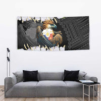 Philippines Eagle with Coat Of Arm Tapestry Simple Sampaguita Jasmine - Wonder Print Shop