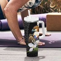 Philippines Eagle with Coat Of Arm Tumbler With Handle Simple Sampaguita Jasmine - Wonder Print Shop