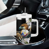 Philippines Eagle with Coat Of Arm Tumbler With Handle Simple Sampaguita Jasmine - Wonder Print Shop