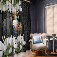 Philippines Eagle with Coat Of Arm Window Curtain Simple Sampaguita Jasmine - Wonder Print Shop