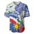 Philippines Flag Baseball Jersey Sampaguita Jasmine with Polynesian Tribal LT9 - Wonder Print Shop