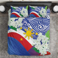 Philippines Flag Bedding Set Sampaguita Jasmine with Polynesian Tribal LT9 - Wonder Print Shop