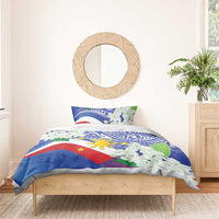 Philippines Flag Bedding Set Sampaguita Jasmine with Polynesian Tribal LT9 - Wonder Print Shop