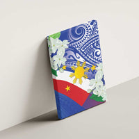 Philippines Flag Canvas Wall Art Sampaguita Jasmine with Polynesian Tribal LT9 - Wonder Print Shop