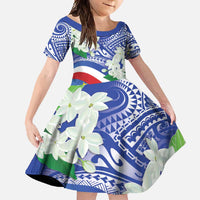 Philippines Flag Family Matching Off Shoulder Maxi Dress and Hawaiian Shirt Sampaguita Jasmine with Polynesian Tribal LT9 - Wonder Print Shop