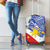 Philippines Flag Luggage Cover Sampaguita Jasmine with Polynesian Tribal - Wonder Print Shop