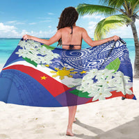 Philippines Flag Sarong Sampaguita Jasmine with Polynesian Tribal - Wonder Print Shop