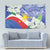 Philippines Flag Tapestry Sampaguita Jasmine with Polynesian Tribal - Wonder Print Shop