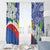 Philippines Flag Window Curtain Sampaguita Jasmine with Polynesian Tribal - Wonder Print Shop