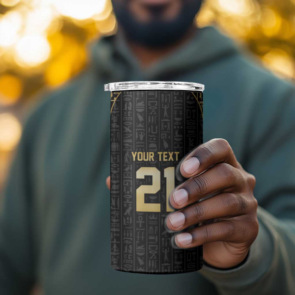 Custom Egypt Pharaohs 4 in 1 Can Cooler Tumbler African Football Champions 2025