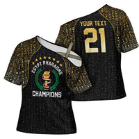 Custom Egypt Pharaohs Cross Shoulder Shirt African Football Champions 2025